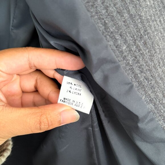 theory // gray wool striped blazer + trouser set (blazer 0 / trousers 2) - Picture 6 of 16